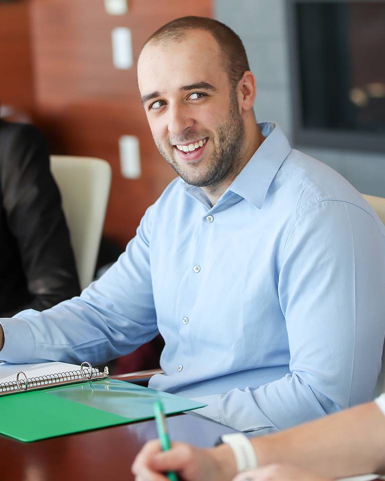 male student smiling